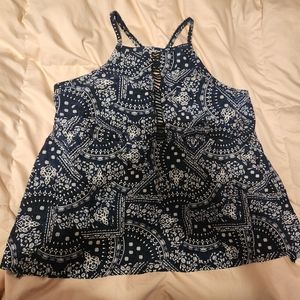 COSTA DEL SOL Navy Ladder Front Tankini